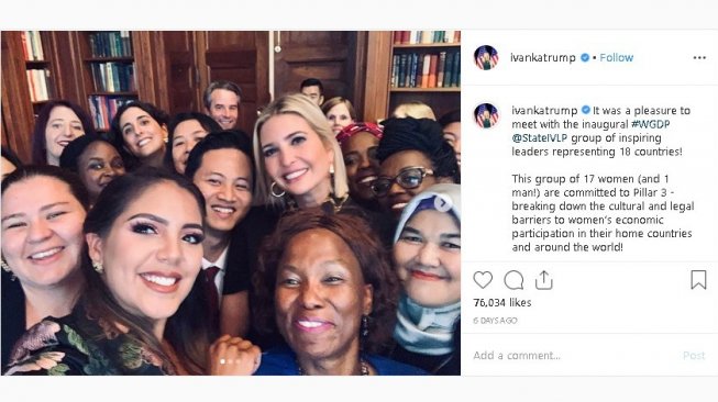 Bupati Trenggalek foto dengan Ivanka Trump - (Instagram/@avinml)