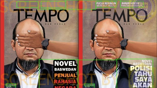 Perbandingan sampul Majalah Tempo yang asli dengan palsu. (Turnbackhoax.id)
