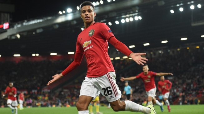 Penyerang belia Manchester United, Mason Greenwood. [Oli SCARFF / AFP]