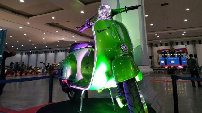 Vespa Darling 90s, Hadiah Lucky Draw Indonesian Scooter Festival 2019. (Mobimoto.com/Praba Mustika)