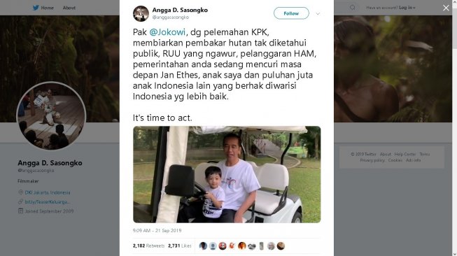 Cuitan Angga Sasongko - (Twitter/@anggasasongko)