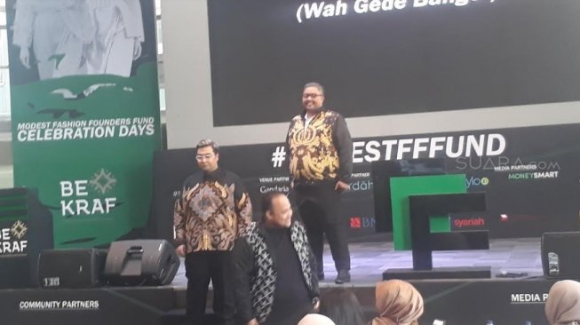 Fashion Show Wah Gede Banget, Brand Fesyen Pria Plus Size. (Suara.com/Vessy Fizona)