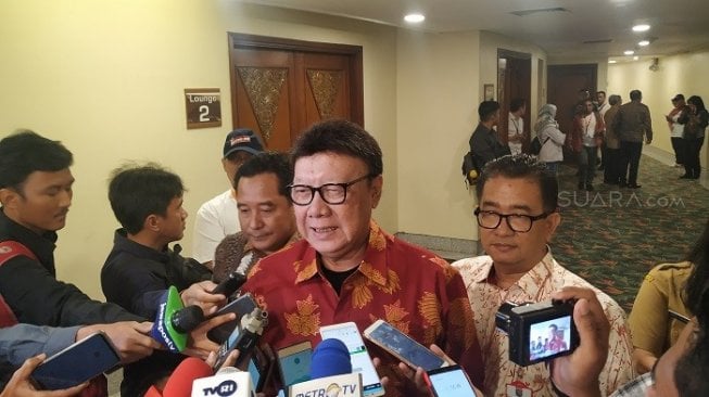 Menteri Dalam Negeri Tjahjo Kumolo. (Suara.com/M. Yasir).