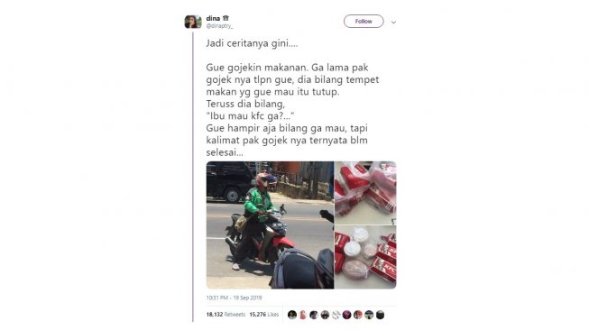 Postingan warganet, order cancelan. [Twitter]