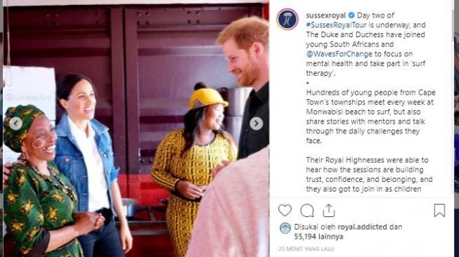 Meghan Markle royal tour di Afrika. (Instagram/@sussexroyal)