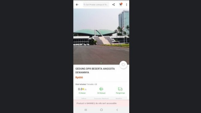 Jadi Sorotan Warganet, Jualan Gedung DPR Kena Banned