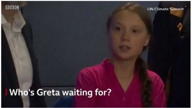 Greta Thunberg. (Youtube/News Channel/BBC)