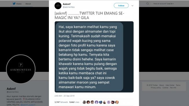 Sisi lain demo mahasiwa. [Twitter]