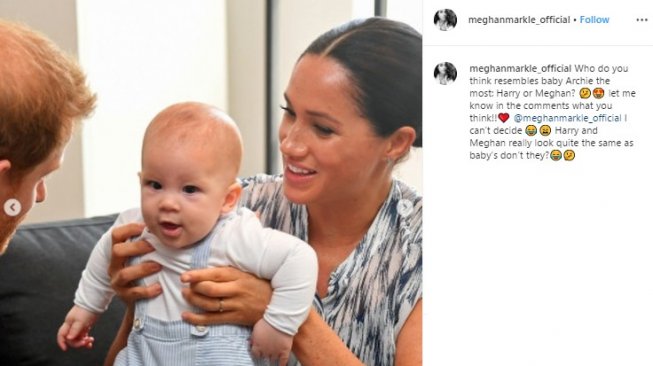 Potret bayi Archie di Afrika. (Instagram/@meghanmarkle_official)