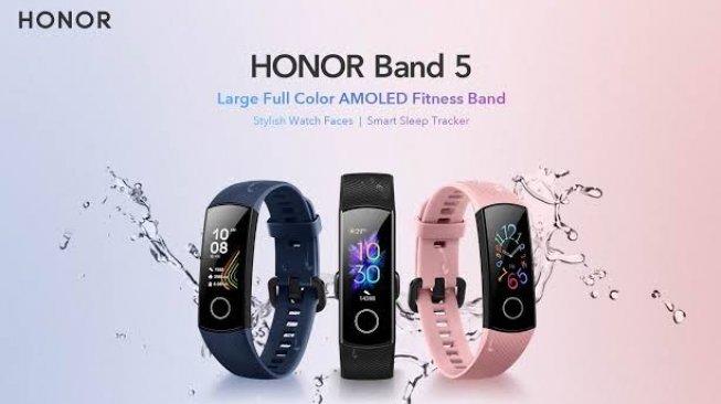 Honor Band 5 dengan berbagai fitur seru, termasuk kesehatan [Dok, Honor].