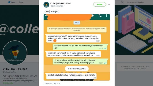 Sisi lain demo mahasiwa. [Twitter]