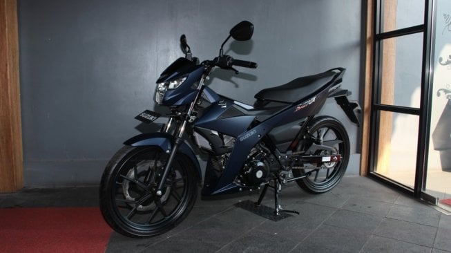 All New Suzuki Satria F150 diperkenalkan di Jakarta, Kamis (26/9/2019). [Suara.com/M. Jeghesta Nainggolan]