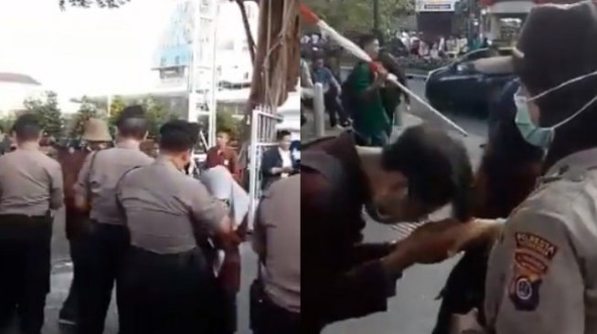 Mahasiswa Jogja Salaman dengan Polisi Usai Demo, Videonya Viral