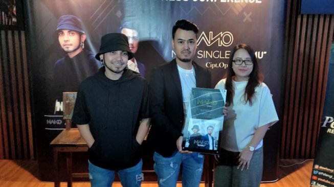 Nano Band di acara rilis lagu "Kamu". [dokumentasi pribadi]