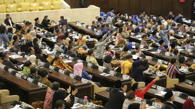 Suasana jalannya Sidang Paripurna MPR ke-2 di Ruang Rapat Paripurna, Kompleks Parlemen, Jakarta, Rabu (2/10). [Suara.com/Arya Manggala]