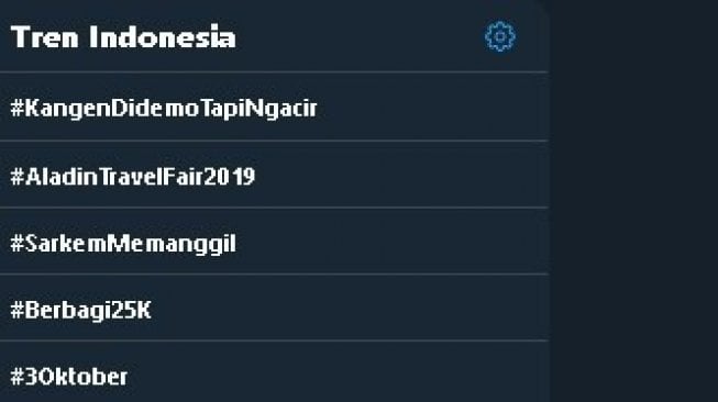 Tagar #SarkemMemanggil trentrding topic Twitter. (Twitter)