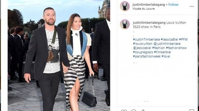 Justin Timberlake dan Jessica Biel. (Instagram/@justintimberlakegang)