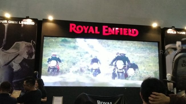 Booth Royal Enfield di Kustomfest 2019. (Mobimoto.com/Praba Mustika)