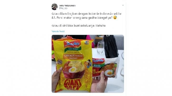 Besarnya Nggak Kira-kira, Begini Penampakan Indomie Jumbo di Nigeria