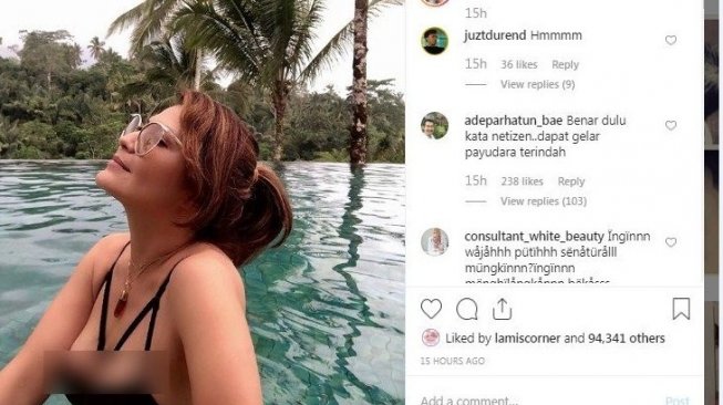 Survei Kecil Saya, Jumlah Like Tamara Bleszynski Berbikini Pecahkan Rekor