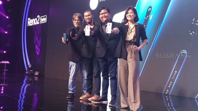 Peluncuran resmi Oppo Reno 2 di Jakarta, Selasa (8/10/2019). [Suara.com/Tivan Rahmat]