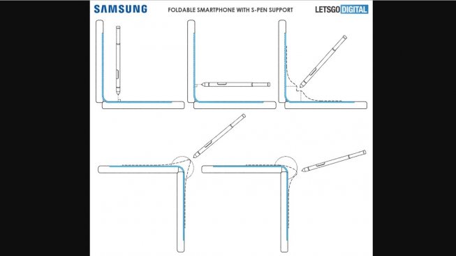 Paten Samsung Galaxy Fold dan Galaxy Note. [LetsGoDigital]