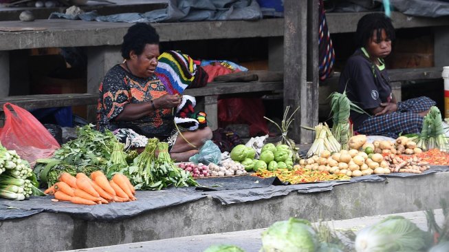 Aktivitas Pasar Tradisional di Wamena Kembali Normal