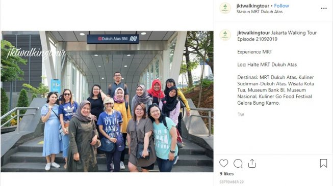 Jakarta Walking Tour, cara unik nikmati ibu kota Jakarta dengan jalan kaki. (Dok. Instagram)