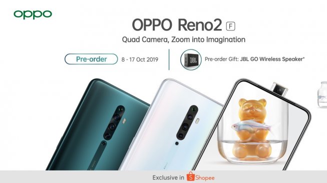 OPPO Reno2 F Exclusive Online Pre-Order di Shopee