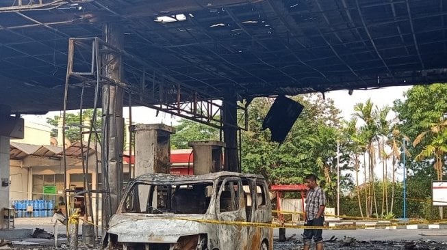 Satpam Tewas Terbakar, Detik-detik Genset SPBU Kembangan Meledak