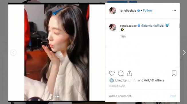 Irene Red Velvet. (Instagram/@renebaebae)