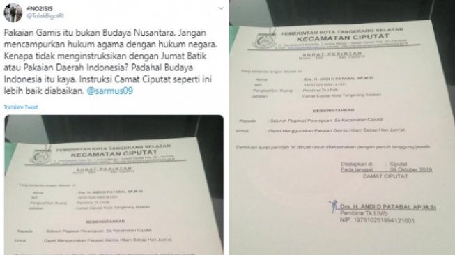 Beredar Surat Perintah Pakai Gamis Tiap Jumat di Ciputat