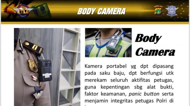 Rekam Pelanggar di Jalan Raya, Polantas Kini Dilengkapi Body Camera