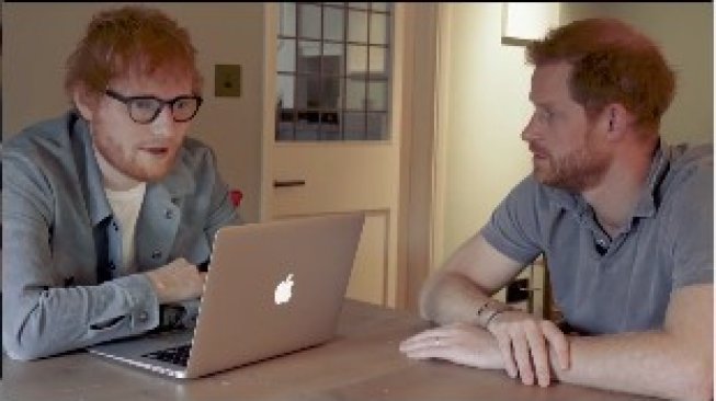 Ed Sheeran dan Pangeran Harry. (Instagram/@sussexroyal)