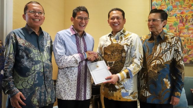 Sasar Milineal, Bamsoet Minta Masukan Sandiaga Soal Sosialisasi Empat Pilar