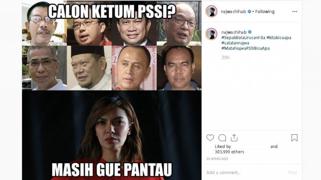 Meme kocak Najwa Shihab - (Instagram/@najwashihab)