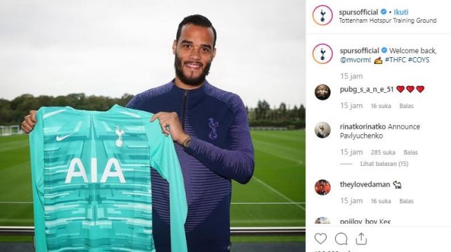 Tottenham ikat kembali Michel Vorm. (Instagram/@spursofficial).