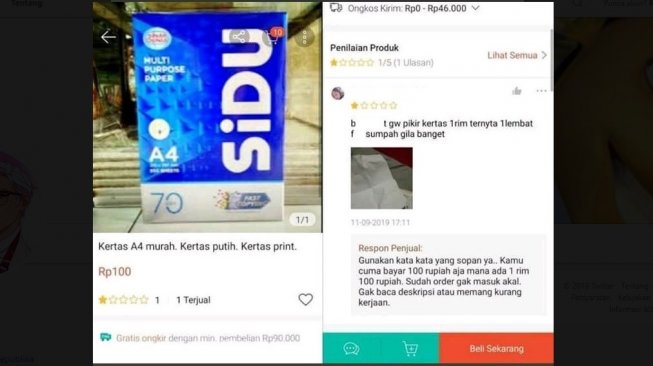 Jual Kertas A4 Rp 100 Drama Penjual Dan Pembeli Ini Bikin Bingung