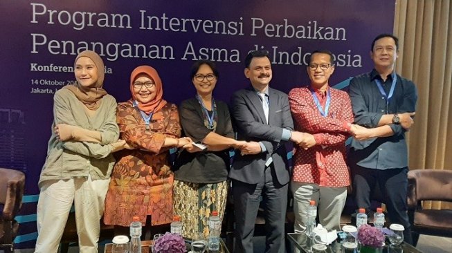 Program intervensi perbaikan penanganan asma di Indonesia, di Hotel Mandarin Oriental, Menteng, Jakarta Pusat, Senin (14/10/2019). (Suara.com/Dini Afrianti)