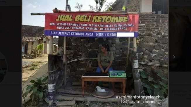 Jual beli unik, ketombe. [Twitter]