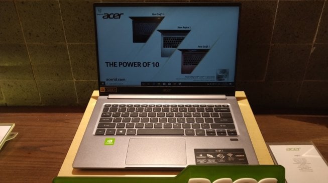 Acer Swift 3 diluncurkan di Jakarta, Rabu (16/10/2019). [Suara.com/Tivan Rahmat]