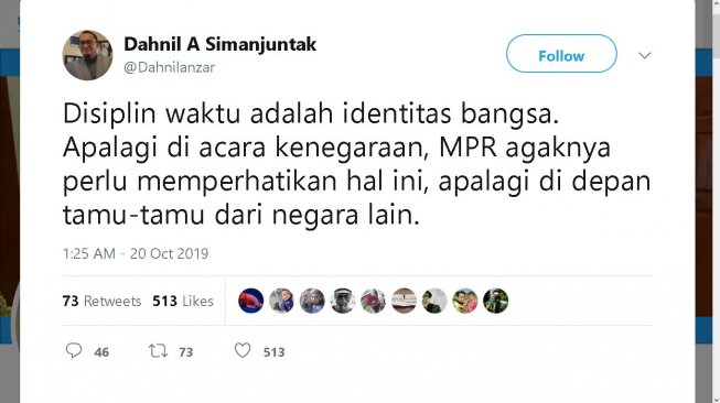 Cuitan Dahnil Anzar Simanjuntak - (Twitter/@Dahnilanzar)