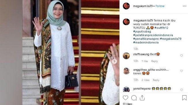 Tas istri Ma'ruf Amin. (Instagram/@megakamila79)