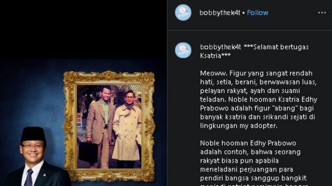 Sosok Edhy Prabowo. (Instagram)