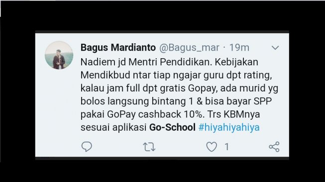 Go-school masuk trending topic. [Twitter]