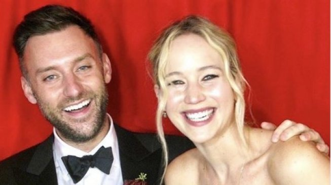 Jennifer Lawrence dan Suami. (Instagram/@jlawthequeen)