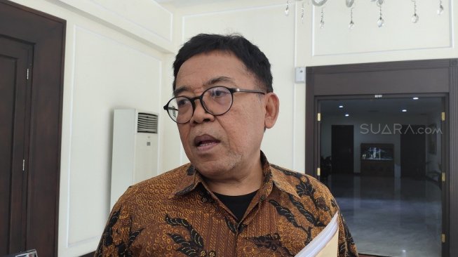 Wakil Sekretaris Jenderal PBNU Masduki Baidlowi yang juga juru bicara Wapres Maruf Amin. (Suara.com/Ria Rizki)