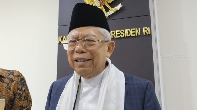 Saat Maruf Amin Menjawab Berbagai Pertanyaan Media