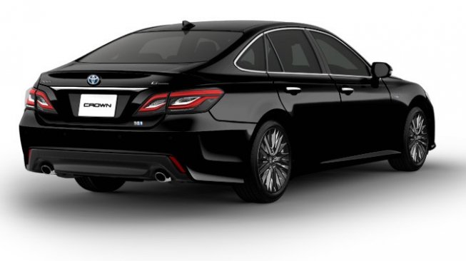 Tampak buritan dari Toyota Crown 2.5 HV G-Executive Hybrid yang digunakan untuk mobil Menteri Kabinet Jokowi Jilid II [Dok PT Toyota Astra Motor].