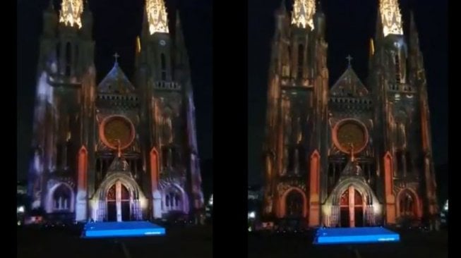 Ramaikan Hari Sumpah Pemuda, Katedral Jakarta Gelar Video Mapping